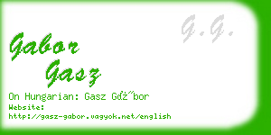 gabor gasz business card